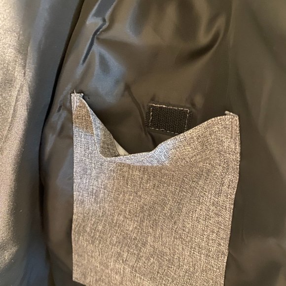 Industry TEXTURED 'ALTERNATIVE "Real" DOWN BOMBER Gray Puffer Jacket SZ: XL - Picture 14 of 16